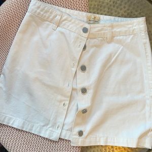 Marine Layer White Denim Mini Skirt